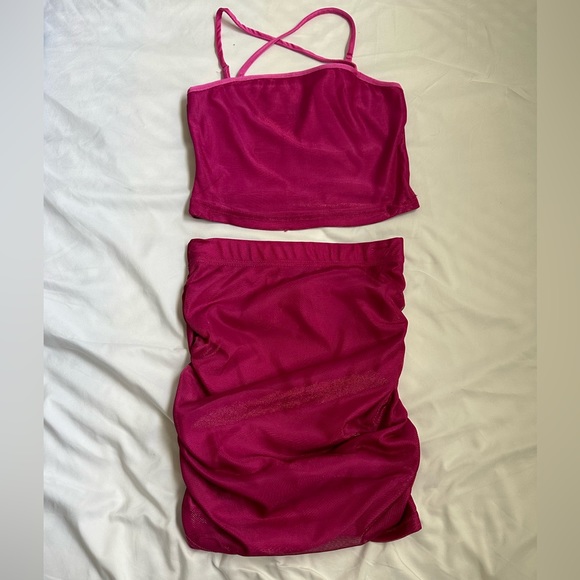 SHEIN Party outfit, Shimmery Hot Pink XS - Picture 1 of 3